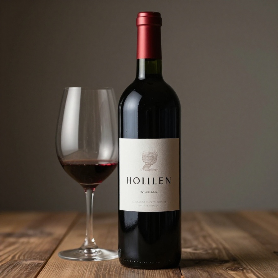 Red wine bottle